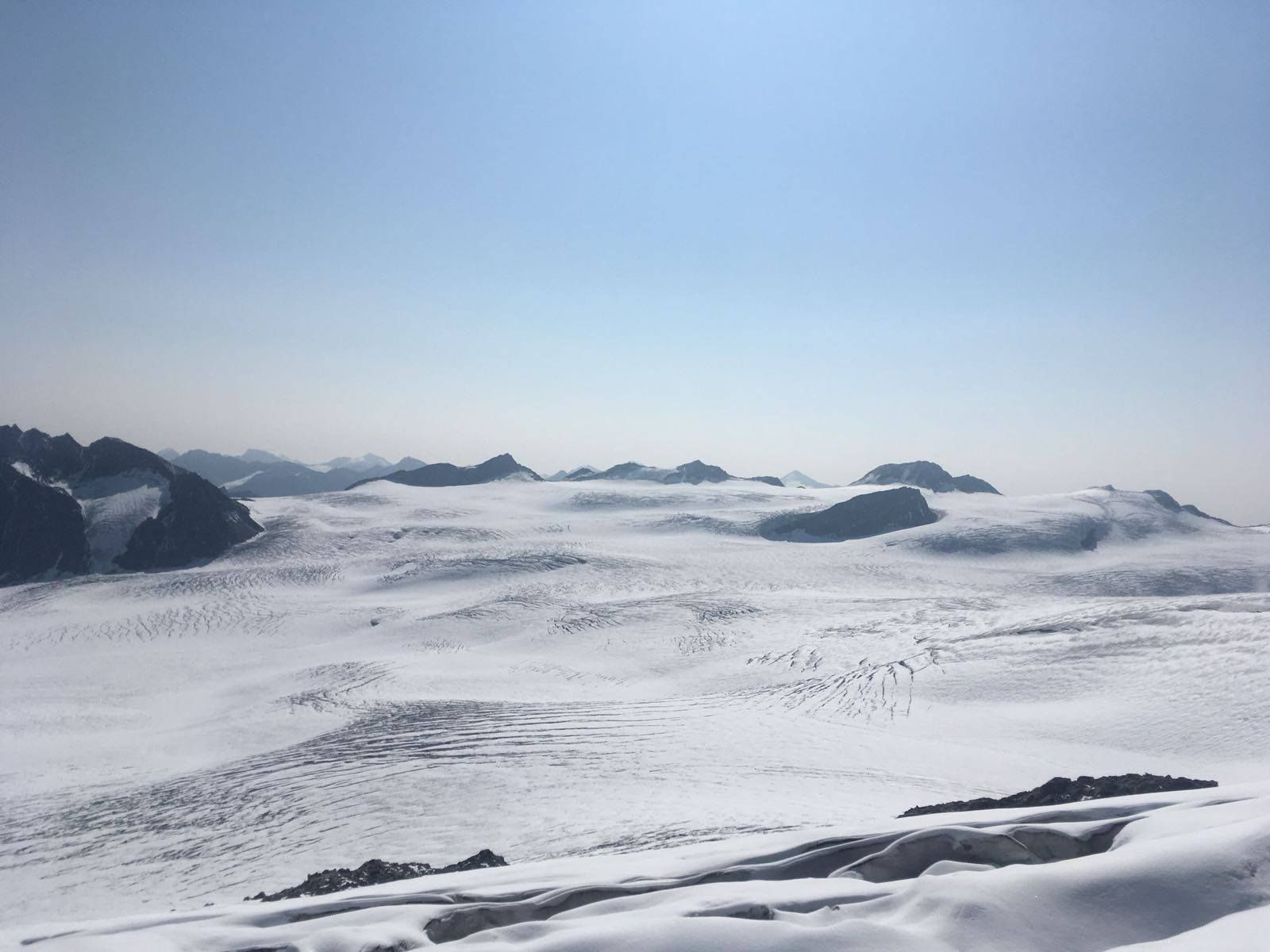 De enorm uitgestrekte Gepatschferner (FB Kaunertaler Gletscher)