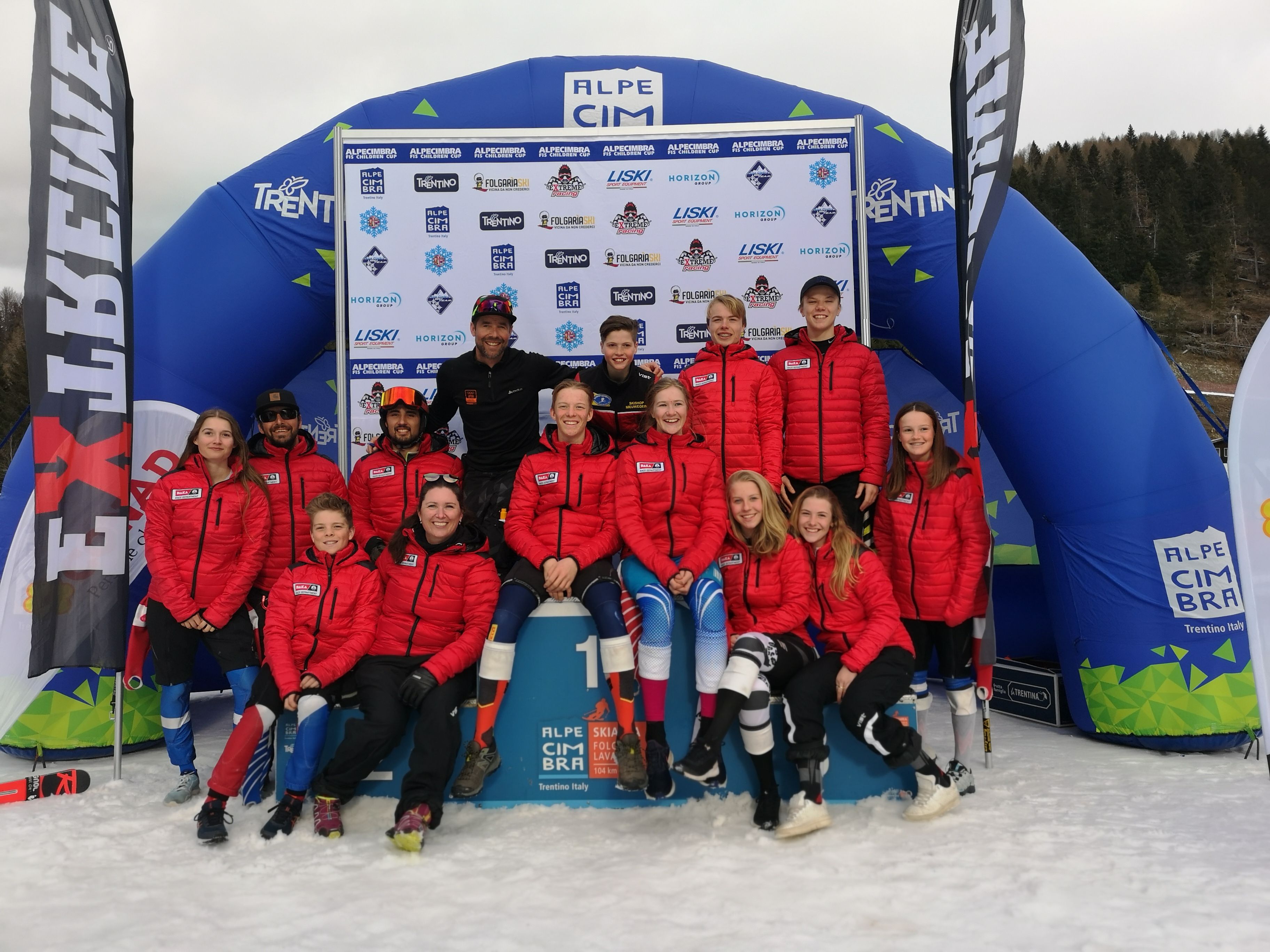 Team Nederland op de Alpe Cimbra FIS Children Cup 2020