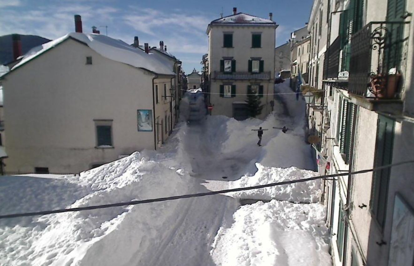 Capracotta in de Italiaanse Apennijnen heeft het officieuze record in handen met de meeste sneeuw binnen 24 uur