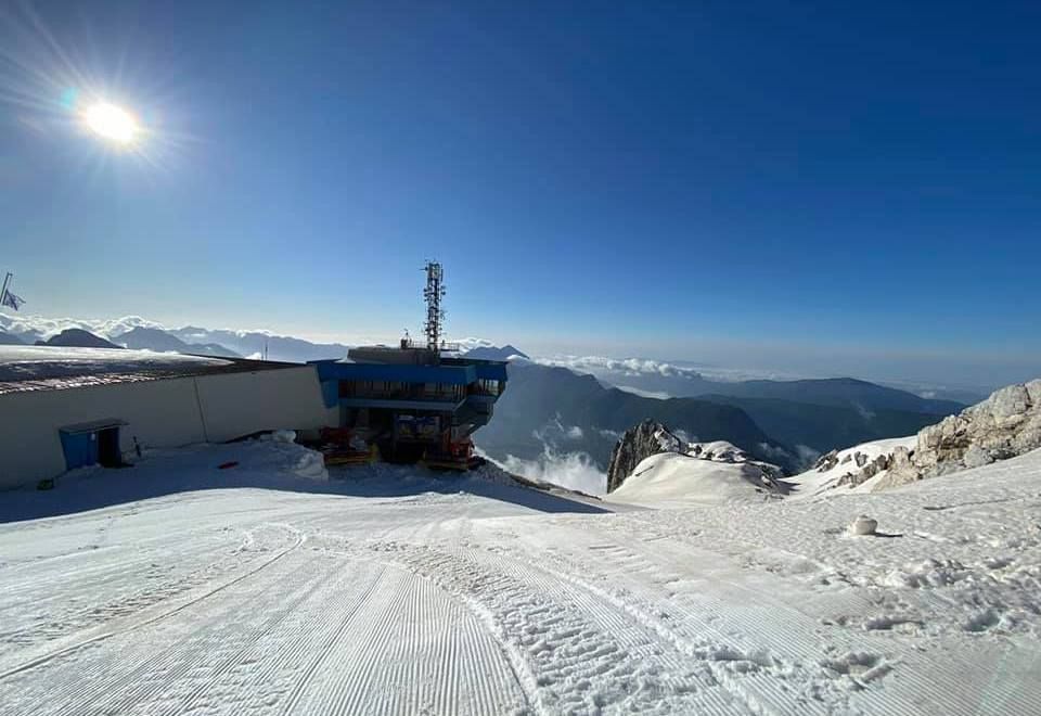 Het skigebied Kanin - Sella Nevea in Slovenië is 14 mei weer open gegaan (foto: FB Kanin-Sella Nevea) 